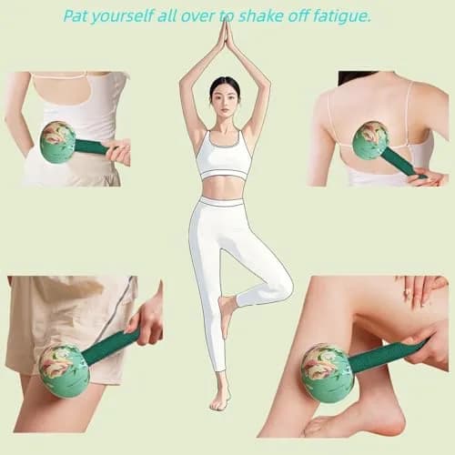 APSWUDR Manual Back Massager Hammer with Mugwort Essence | 25.9 cm (10.24 in) Length, 8.9 cm (3.5 in) Diameter thumbnail 4