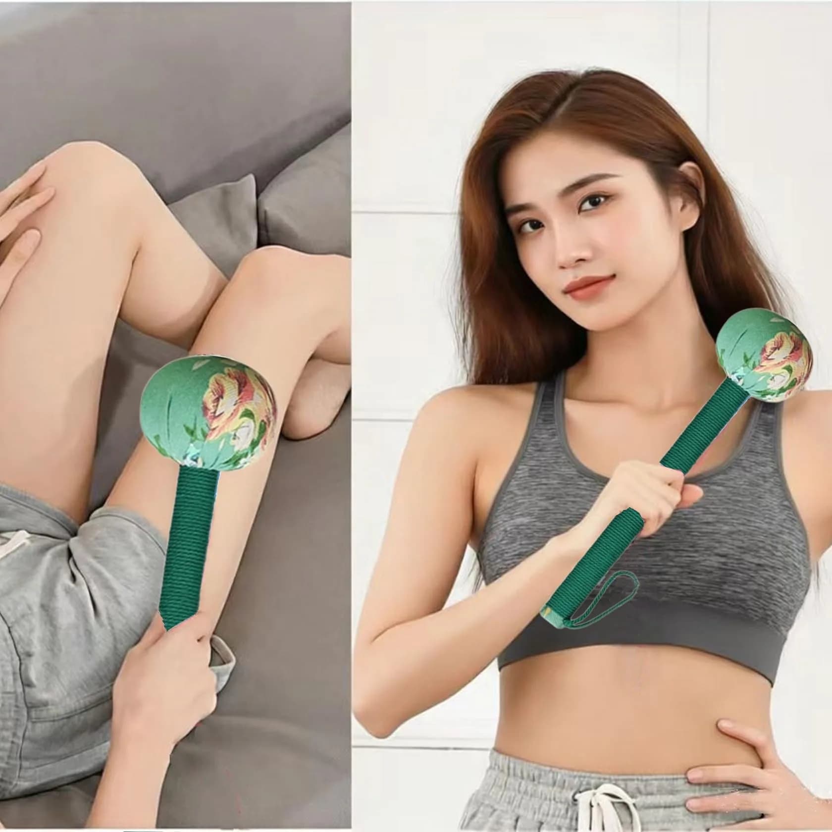 APSWUDR Manual Back Massager Hammer with Mugwort Essence | 25.9 cm (10.24 in) Length, 8.9 cm (3.5 in) Diameter - view 5