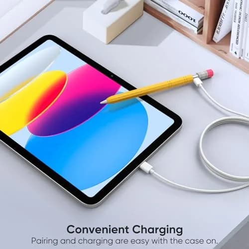 Fintie Soft Silicone Sleeve for Apple Pencil (USB-C), Yellow | Lightweight Pen Protective Cover, Anti-Slip Grip, Ergonomic Design, Writing & Drawing Comfort, Supports Magnetic Attachment thumbnail 3