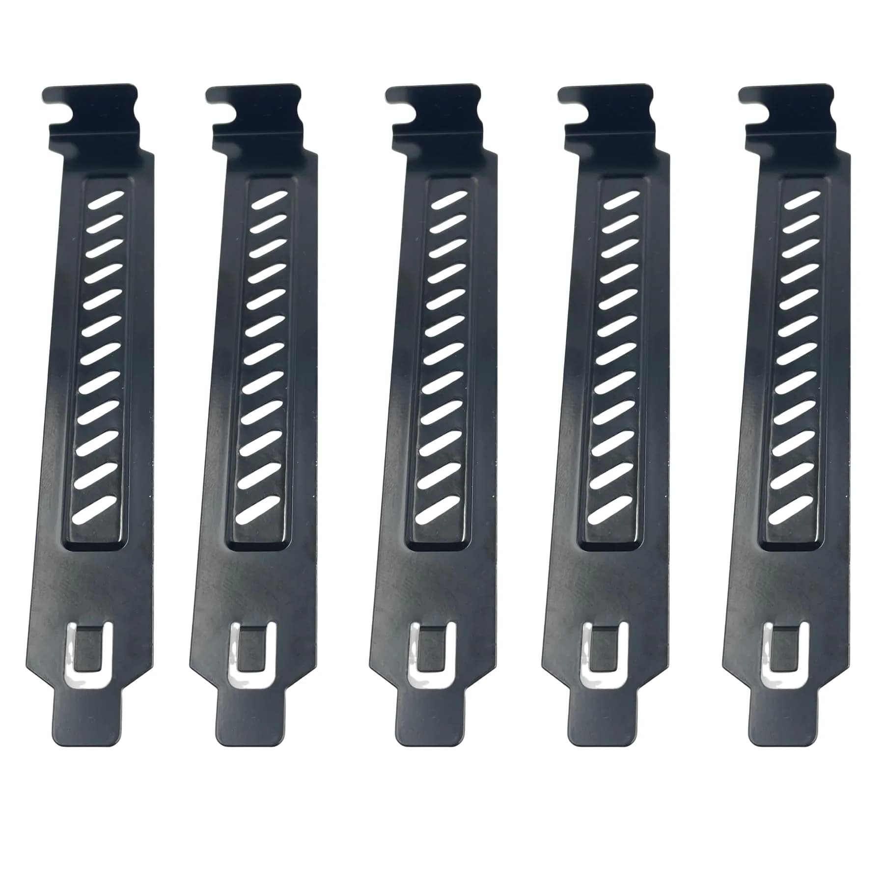 daier Black PCI Slot Covers 10PCS | Dust Filter Bracket Expansion Blanking Plate for Computer Cases — Black