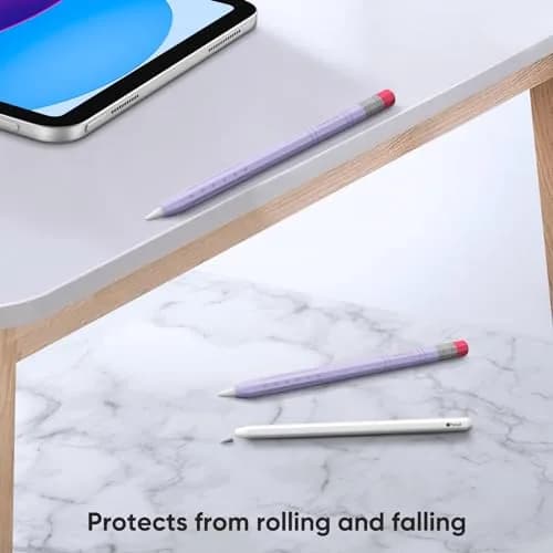 Fintie Soft Silicone Sleeve for Apple Pencil (USB-C) Lilac Purple | Lightweight Pen Protective Cover thumbnail 7