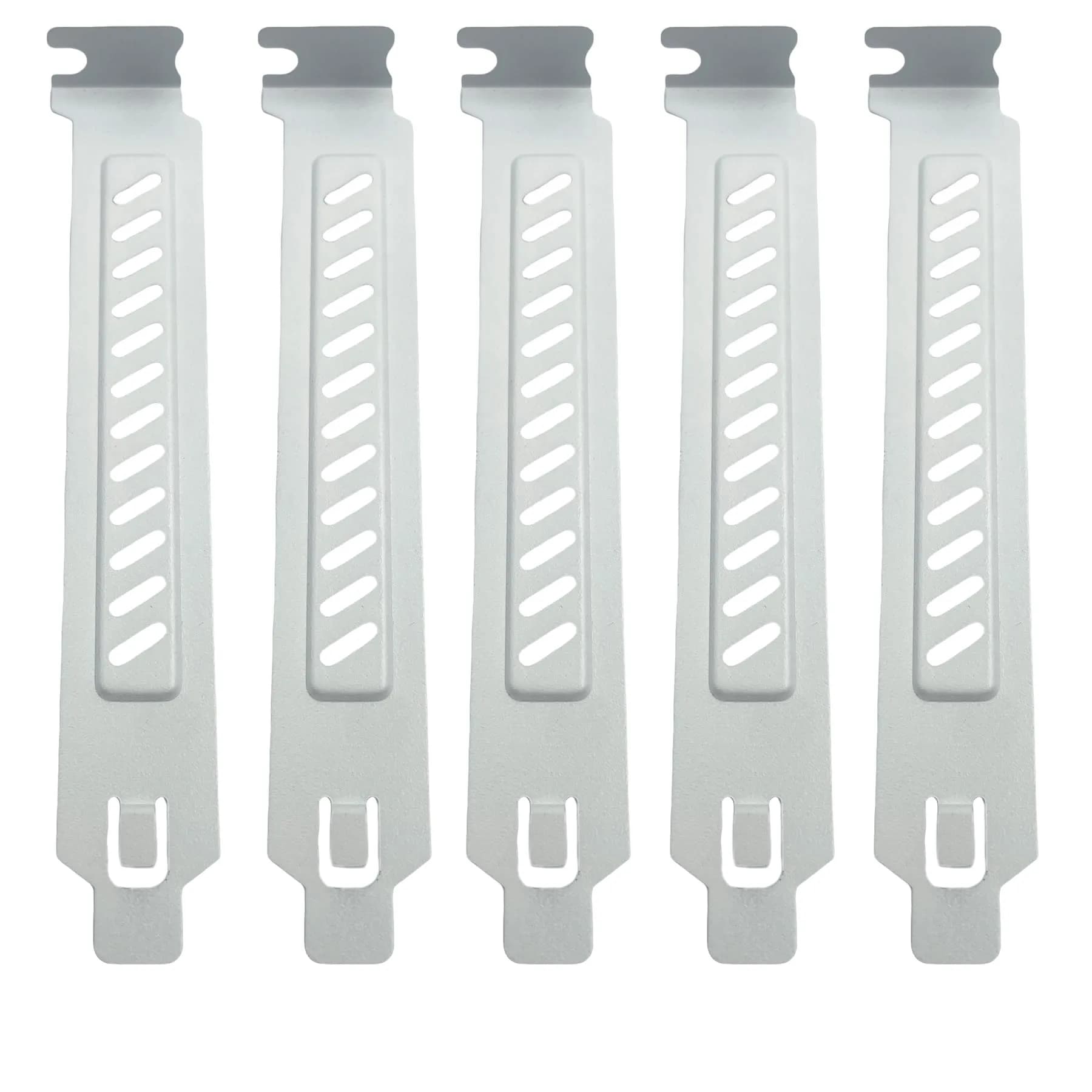 daier White 10PCS PCI Slot Covers with Screws | Dust Filter Bracket Expansion Blanking Plate for Computer Cases — White 1