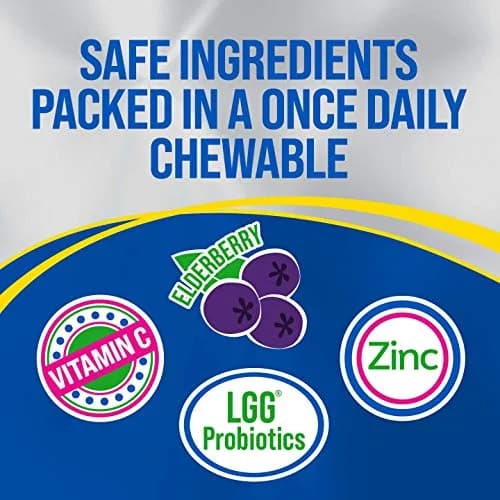 Culturelle Kids Daily Immune Defense Probiotic Chewables Ages 3+ 60 Count | Clinically Proven Probiotic Blend for Children thumbnail 2