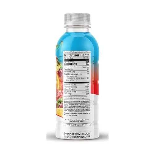 RECOV3R 180 Organic Fruit Punch Hydration Drink 16.9 Fl Oz | Organic Water & Fruit Punch for Indian Consumers thumbnail 2