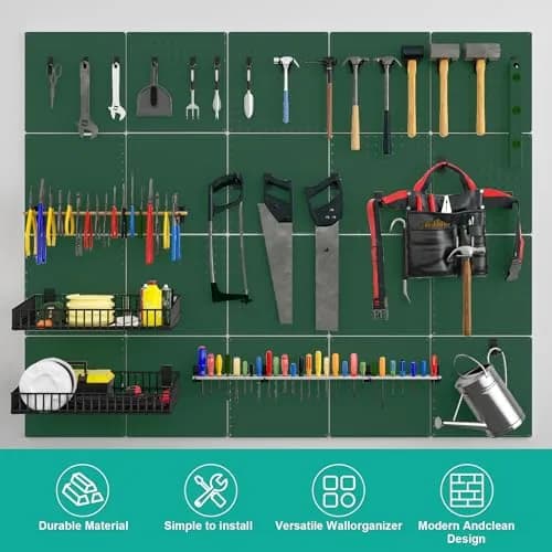 Hogurity Heavy Duty Metal Pegboard Panels with Hooks - 4 Pack 12"x12" | 24"x24" Display Area thumbnail 3