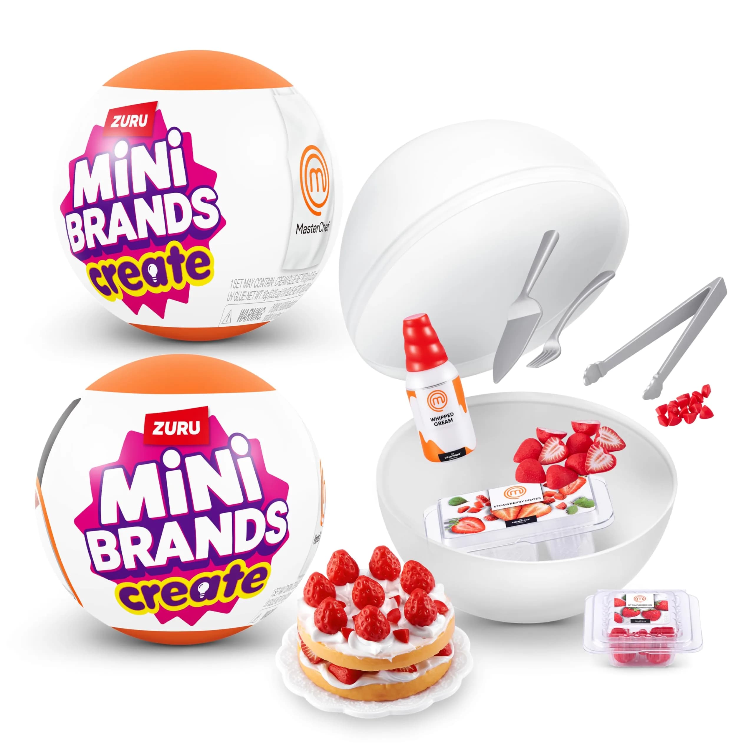 Mini Brands Master Chef Series 1 (2 Pack) | 11 Realistic Dishes, DIY Resin Play, UV Speed Set