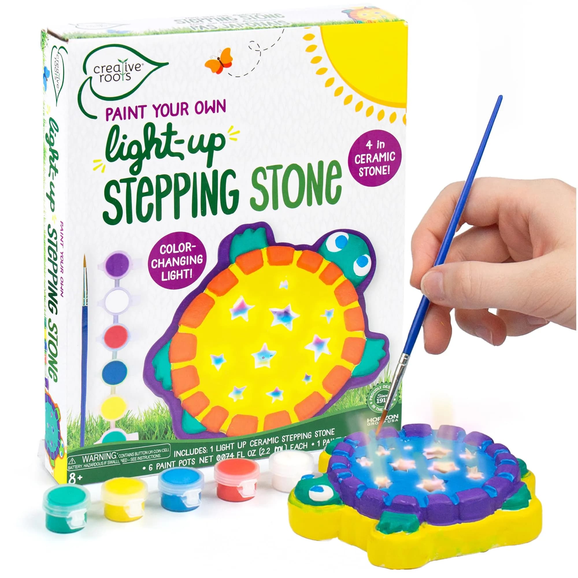 Creative Roots Light Up Turtle Stepping Stone Craft Kit | Assorted Colors Art Craft Kit - main product image