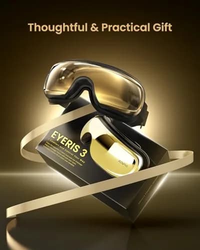 RENPHO Eyeris 3 Eye Massager with Heat & Cooling, Voice Control, 3 Compression Modes, 3 Pressure Levels, Bluetooth, Gold | 1500mAh Battery thumbnail 4