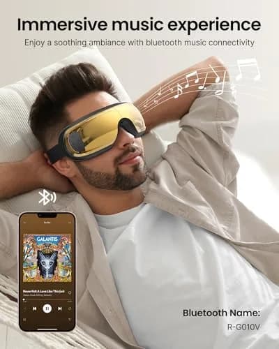 RENPHO Eyeris 3 Eye Massager with Heat & Cooling, Voice Control, 3 Compression Modes, 3 Pressure Levels, Bluetooth, Gold | 1500mAh Battery thumbnail 8