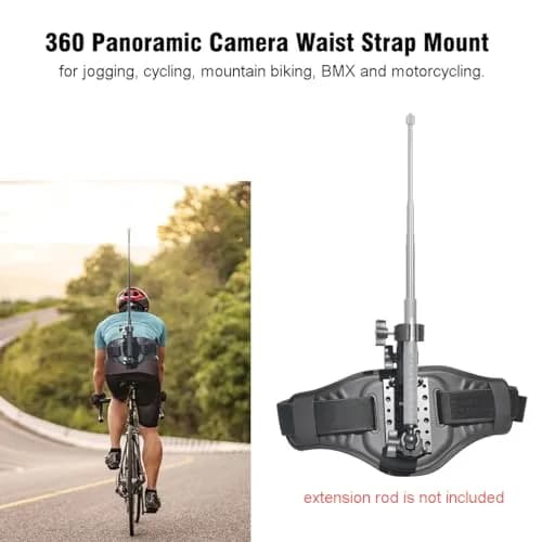 Fotoleey Back Bar Waist Strap Mount for Insta360 X6/X5/X4/X3, GoPro & DJI | Adjustable, Vibration Dampening, 360° Rotation thumbnail 4