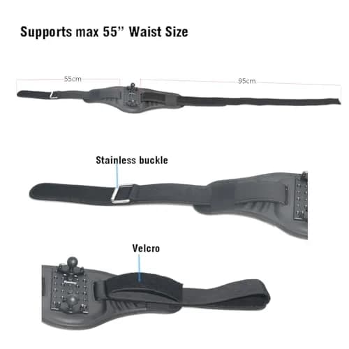 Fotoleey Back Bar Waist Strap Mount for Insta360 X6/X5/X4/X3, GoPro & DJI | Adjustable, Vibration Dampening, 360° Rotation thumbnail 7