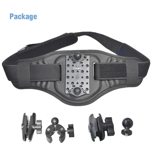 Fotoleey Back Bar Waist Strap Mount for Insta360 X6/X5/X4/X3, GoPro & DJI | Adjustable, Vibration Dampening, 360° Rotation thumbnail 9