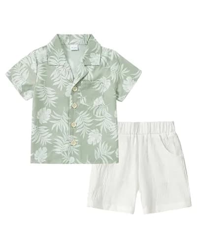 YALLET Toddler Boy Clothes Summer Outfits 4-5T | Casual Beach Style for Boys thumbnail 1