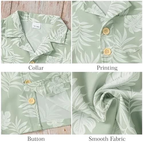 YALLET Toddler Boy Clothes Summer Outfits 4-5T | Casual Beach Style for Boys thumbnail 5