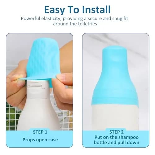 FOROUME 20 Pack Silicone Bottle Covers Leak Proof Travel Essentials Unisex thumbnail 7