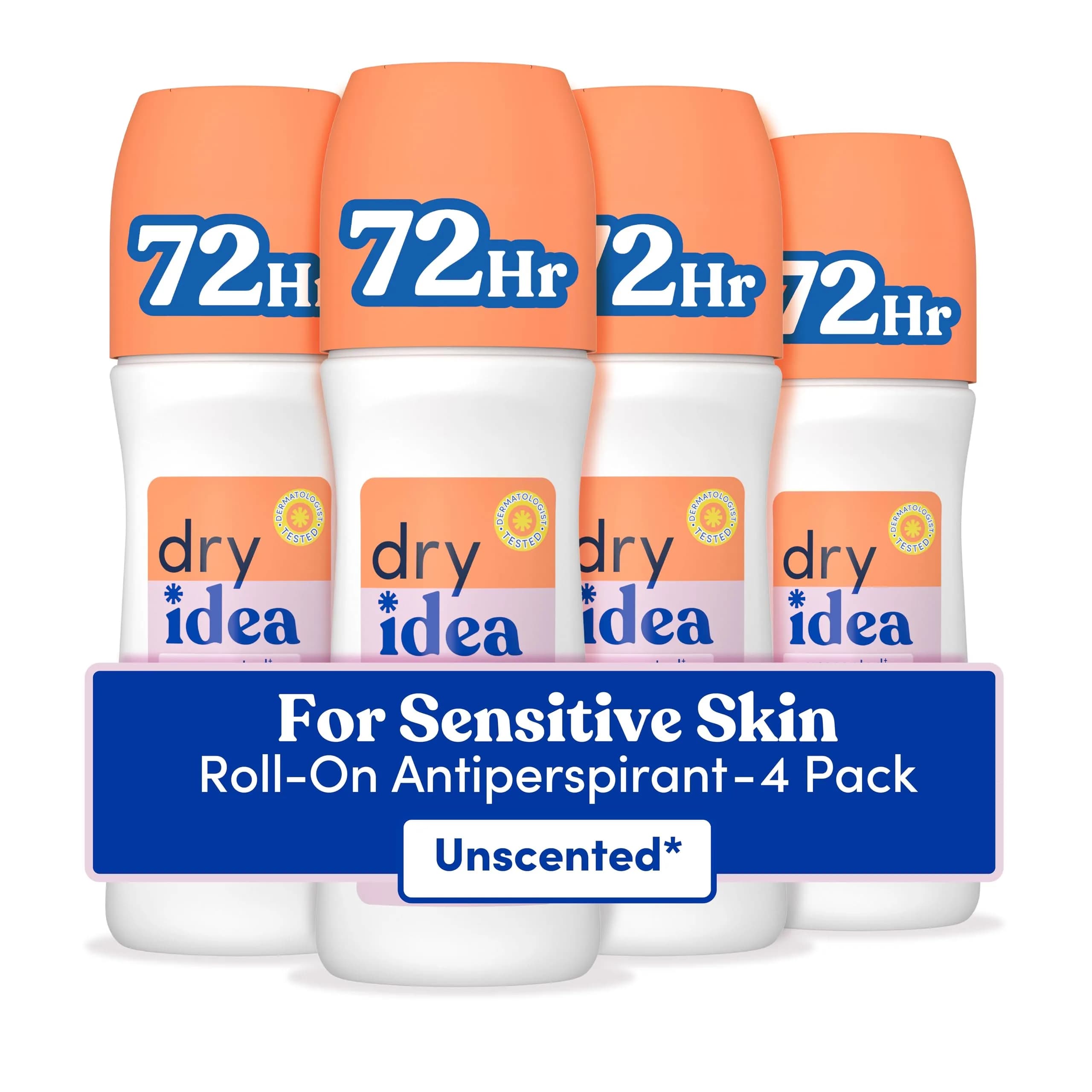 Dry Idea Unscented Roll-On Deodorant & Antiperspirant for Women 13 Fl Oz (384ml) | Hypoallergenic for Sensitive Skin, 72Hr Odor Control - main product image