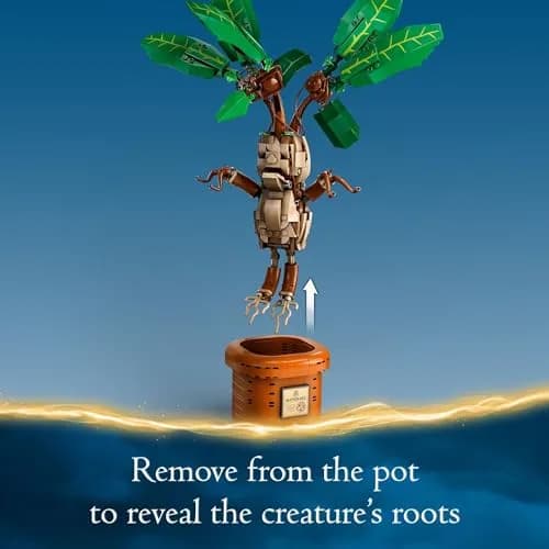 LEGO Harry Potter Mandrake Figure & Pot Plant Toy 579 Pieces | Educational STEM Toy for Kids 10+ thumbnail 5