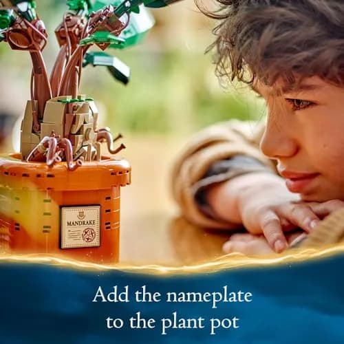 LEGO Harry Potter Mandrake Figure & Pot Plant Toy 579 Pieces | Educational STEM Toy for Kids 10+ thumbnail 7