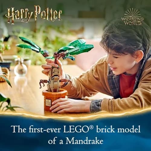 LEGO Harry Potter Mandrake Figure & Pot Plant Toy 579 Pieces | Educational STEM Toy for Kids 10+ thumbnail 2
