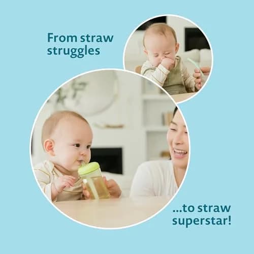 The First Years Squeeze & Sip Straw Cups - 7 Oz (207ml) - 3 Count | Spill-Proof Training Cups for Babies 6+ Months thumbnail 7