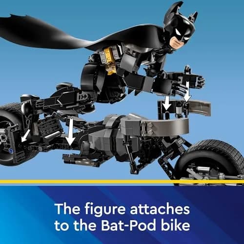 LEGO DC Batman Construction Figure & The Bat-Pod Bike 713 pcs | Ages 12+ Superhero Building Toy thumbnail 6