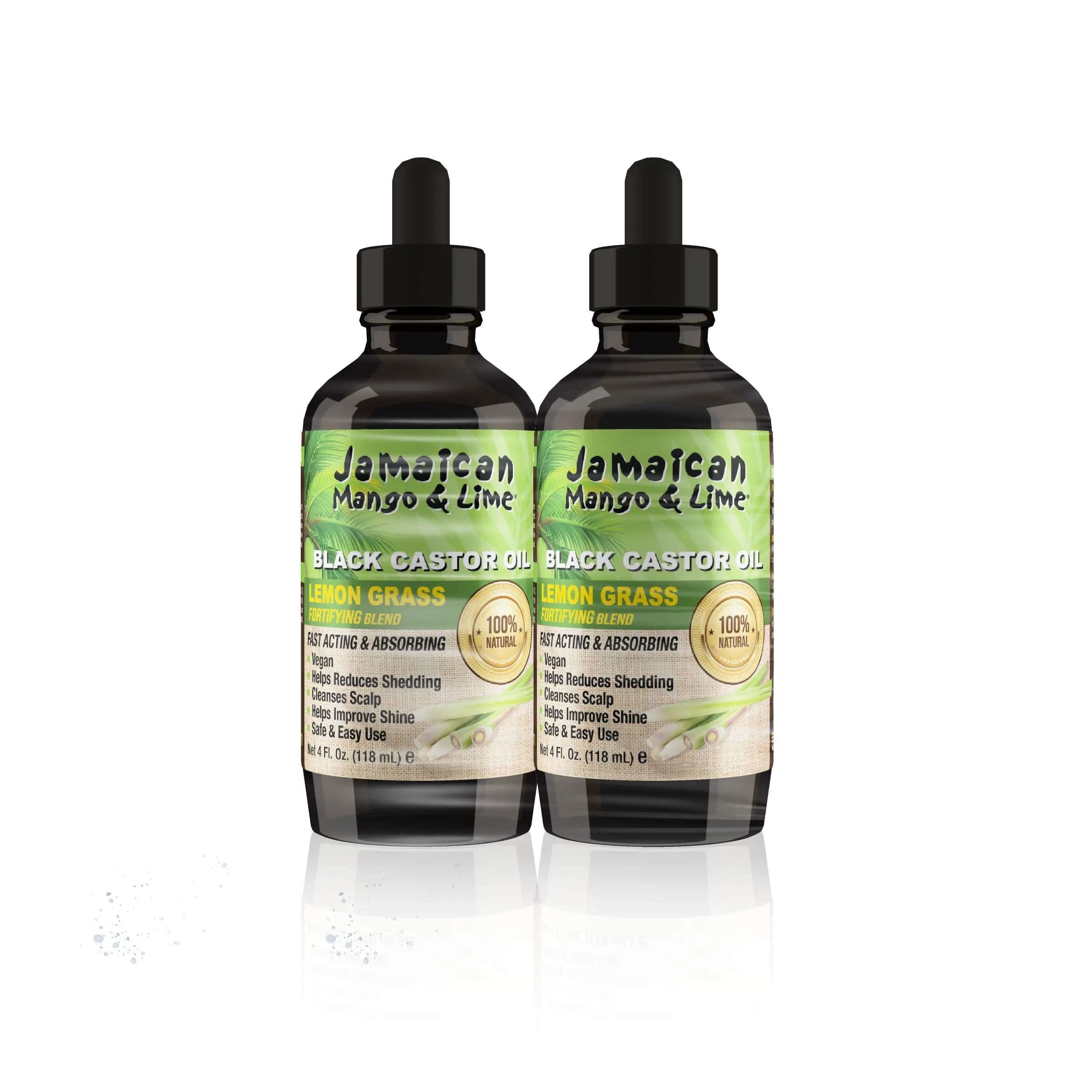 Jamaican Mango & Lime Black Castor Oil Lemon Grass 4 fl oz | Strength & Shine for Natural Hair - main product image