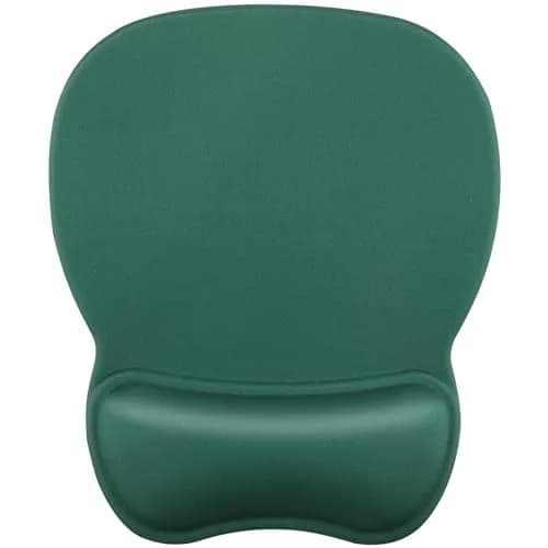 MROCO Ergonomic Mouse Pad with Gel Wrist Rest, 9.4 x 8.1 in (24 x 20.5 cm), Forest Green | Smooth Lycra Surface for Precise Control thumbnail 1