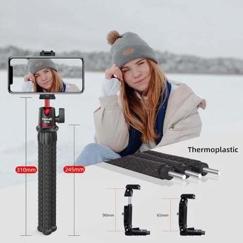 Famall Mini Flexible Tripod with Remote for Phone & Camera | Compact Support for Creators thumbnail 7