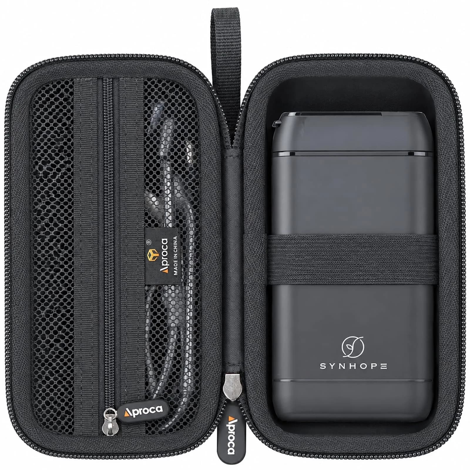 Aproca Black Carrying Case for SYNHOPE Water Flosser Oral Irrigator, 17.1cm (6.7in) | Hard EVA Protection - main product image