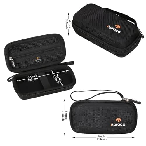 Aproca Black Carrying Case for SYNHOPE Water Flosser Oral Irrigator, 17.1cm (6.7in) | Hard EVA Protection thumbnail 6
