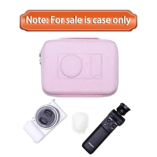 LTGEM Camera Case for Sony ZV-E10/ZV-1F/ZV-1/ZV-1 II, Pink, 20cm (8") L x 15cm (6") W x 10cm (4.1") H | Fits Tripod & Mic thumbnail 9