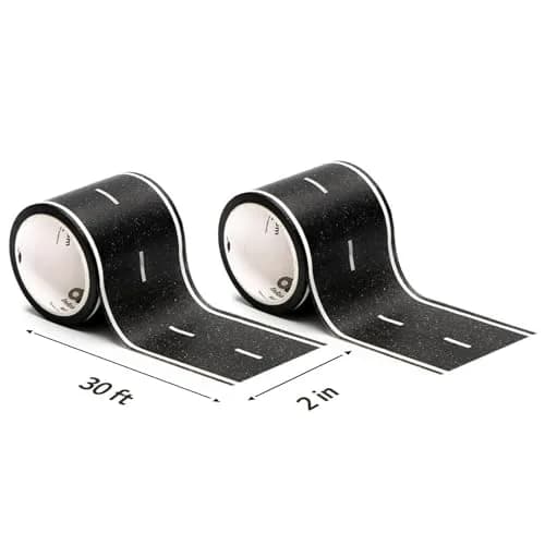 PlayTape Road Tape for Toy Cars 2-Pack | No Residue, 30 ft x 2 in Asphalt thumbnail 2