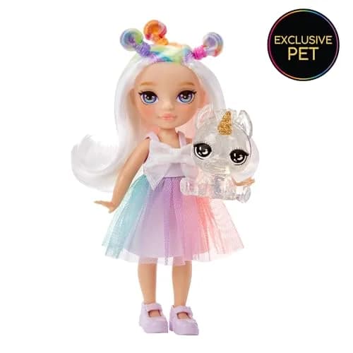 Rainbow High Littles Opal Raine 5.5" Posable Doll with Unicorn & Purse | Girls Toy Gift for Ages 4-12 thumbnail 5