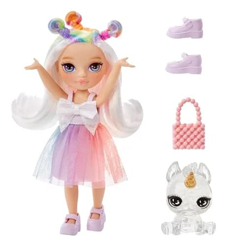 Rainbow High Littles Opal Raine 5.5" Posable Doll with Unicorn & Purse | Girls Toy Gift for Ages 4-12 thumbnail 2