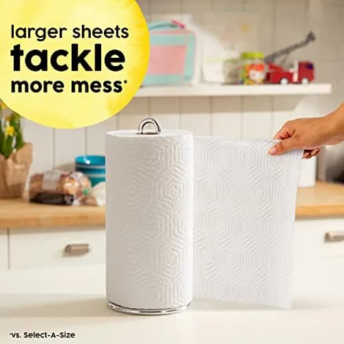 Bounty Essentials Select-A-Size Paper Towels, White, 12 Double Rolls (24 Regular Rolls) | 1488 Sheets Total thumbnail 6