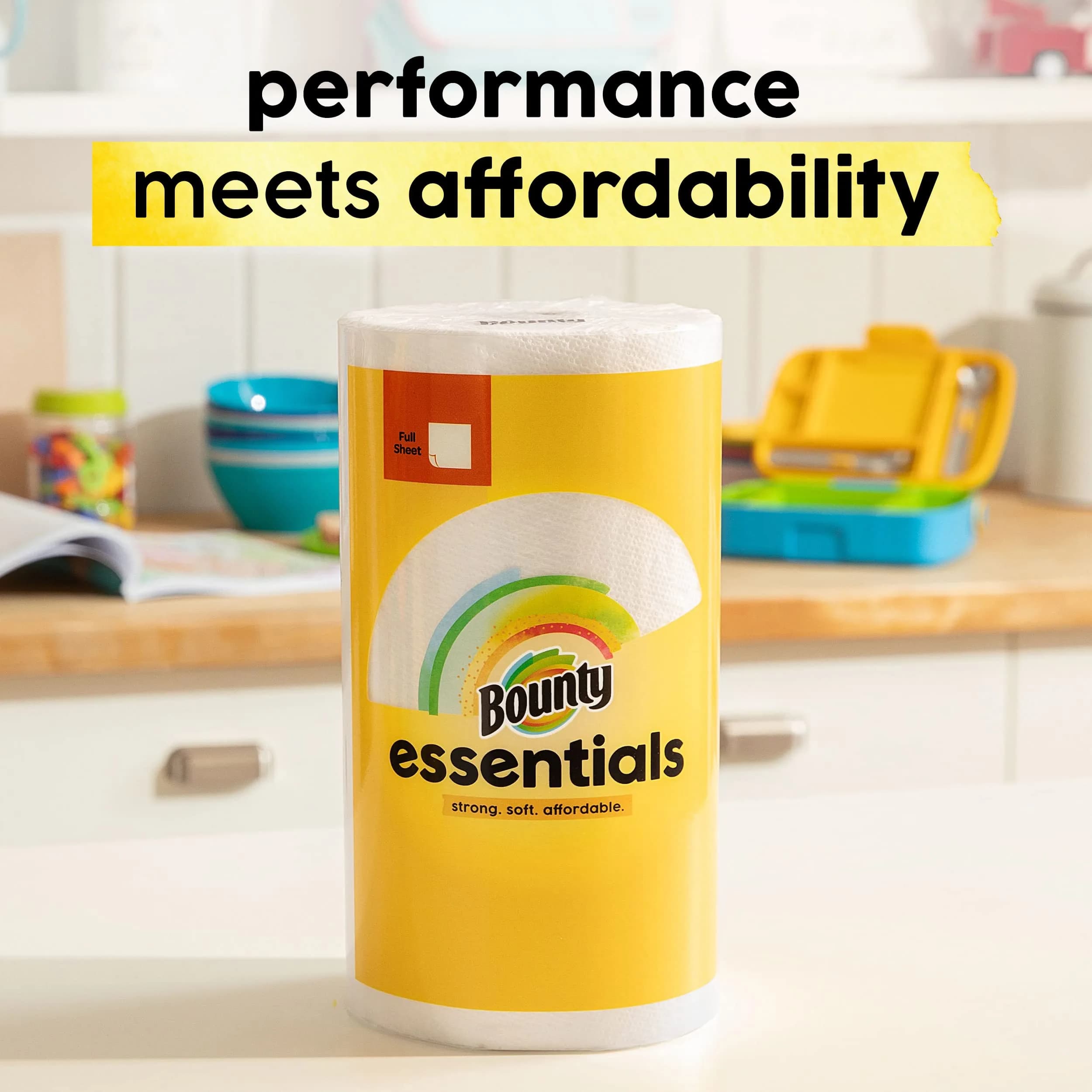 Bounty Essentials Select-A-Size Paper Towels, White, 12 Double Rolls (24 Regular Rolls) | 1488 Sheets Total - view 7