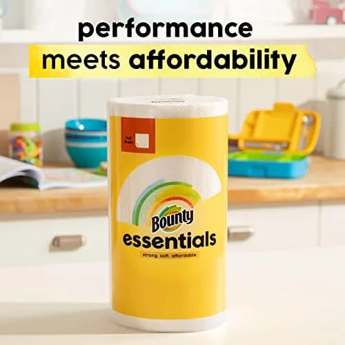 Bounty Essentials Select-A-Size Paper Towels, White, 12 Double Rolls (24 Regular Rolls) | 1488 Sheets Total thumbnail 7