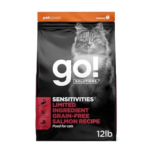 Go! Solutions Sensitivities Limited Ingredient Salmon Dry Cat Food, 12 lb | Grain-Free & Sensitive Stomach Support thumbnail 1
