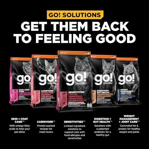 Go! Solutions Sensitivities Limited Ingredient Salmon Dry Cat Food, 12 lb | Grain-Free & Sensitive Stomach Support thumbnail 6