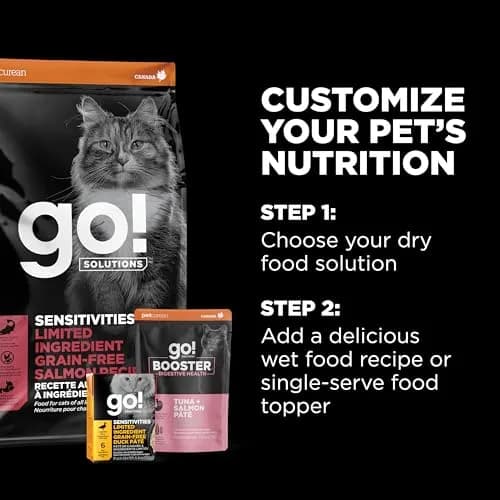 Go! Solutions Sensitivities Limited Ingredient Salmon Dry Cat Food, 12 lb | Grain-Free & Sensitive Stomach Support thumbnail 8