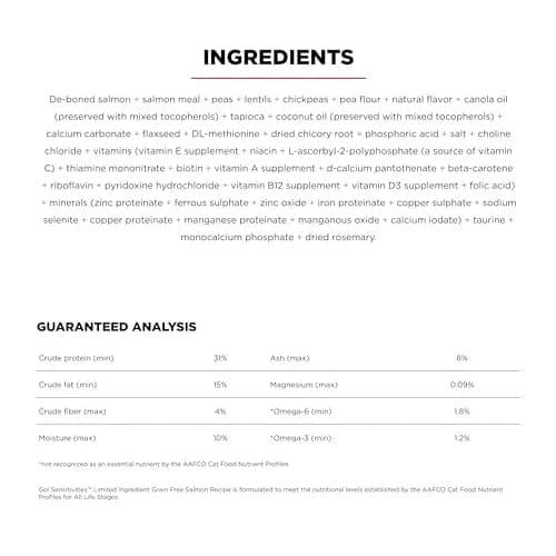 Go! Solutions Sensitivities Limited Ingredient Salmon Dry Cat Food, 12 lb | Grain-Free & Sensitive Stomach Support thumbnail 2