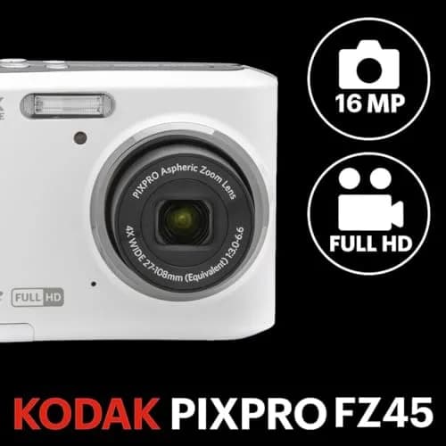 KODAK PIXPRO FZ45 Digital Camera White 16MP 4x Optical Zoom | Easy Point-and-Shoot for Everyday Memories thumbnail 2