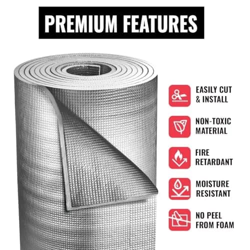 SEALTECH Reflective Insulation Roll 36" X 20' | Premium Foam Core Radiant Barrier for Energy Conservation thumbnail 3