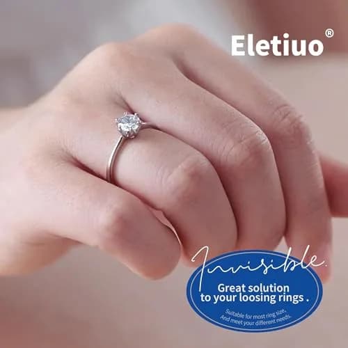 ELETIUO Invisible Ring Size Adjuster for Loose Rings, 234 Pcs Transparent Silicone | Fits Rings 3-10mm Wide thumbnail 6