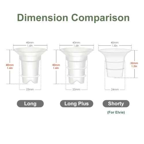Maymom 16mm Flange Inserts for Elvie & Compatible Pumps | 2-Pack, Food-Grade Silicone thumbnail 3