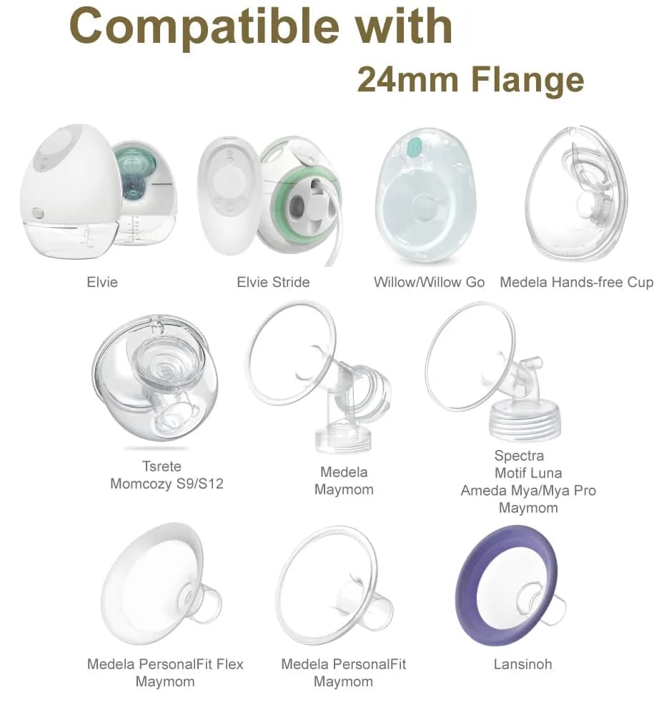 Maymom 14mm Flange Insert for Elvie Stride & Single/Double Electric Cups | Reduces 24mm to 14mm - view 5