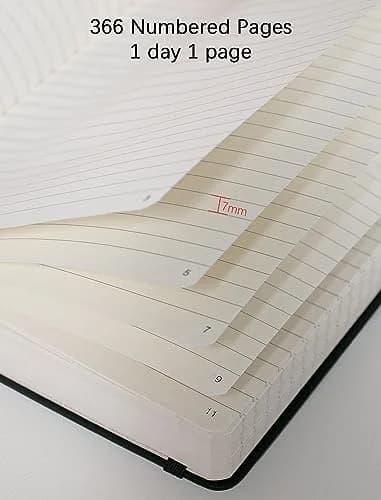 VOLINOTE Thick College Ruled Notebook with 366 Pages | A5 Leather Hardcover for Writing & Office Use thumbnail 2