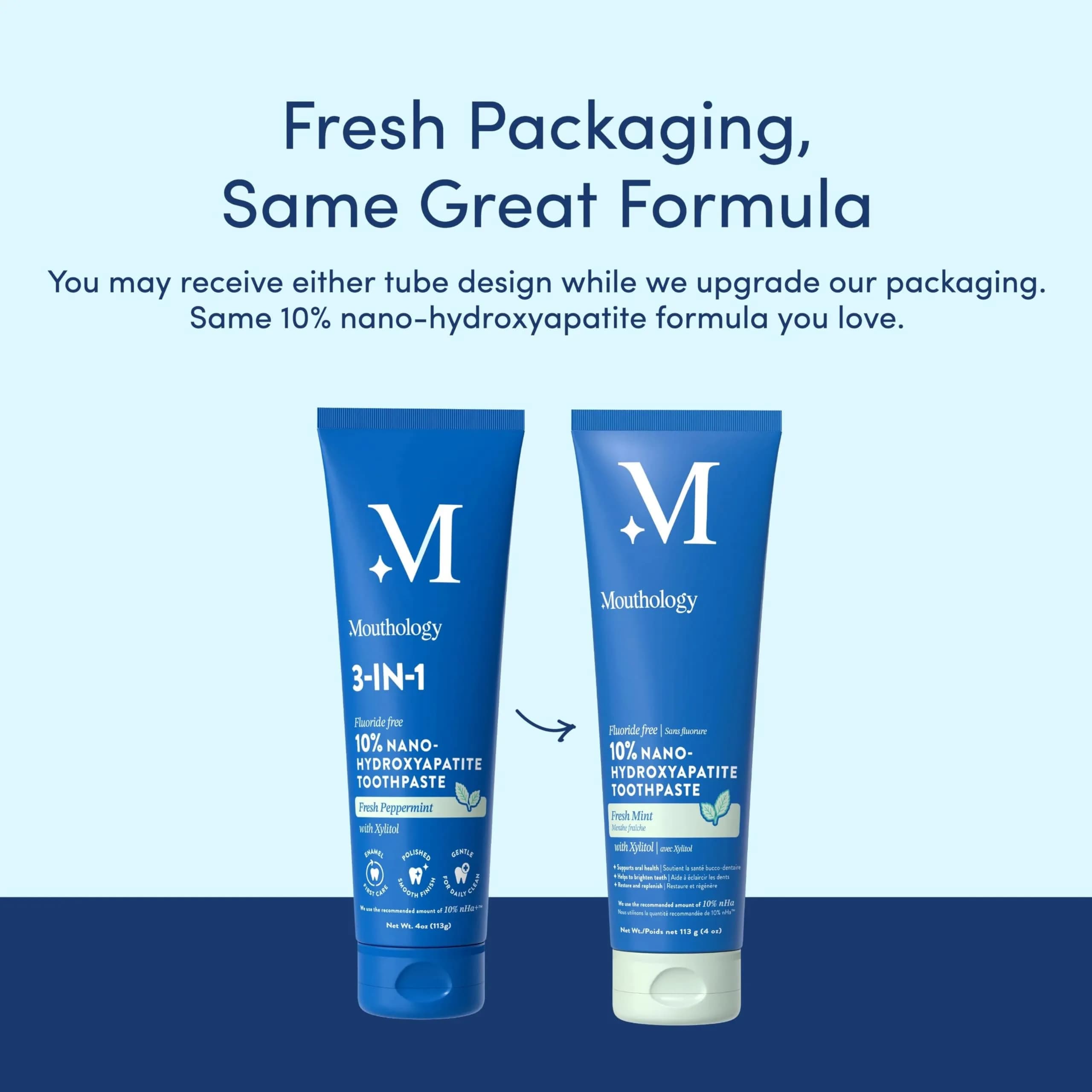 Mouthology 10% Nano Hydroxyapatite Toothpaste Fluoride Free Mint 118ml (4oz) | Enamel Care & Sensitive Teeth - view 2