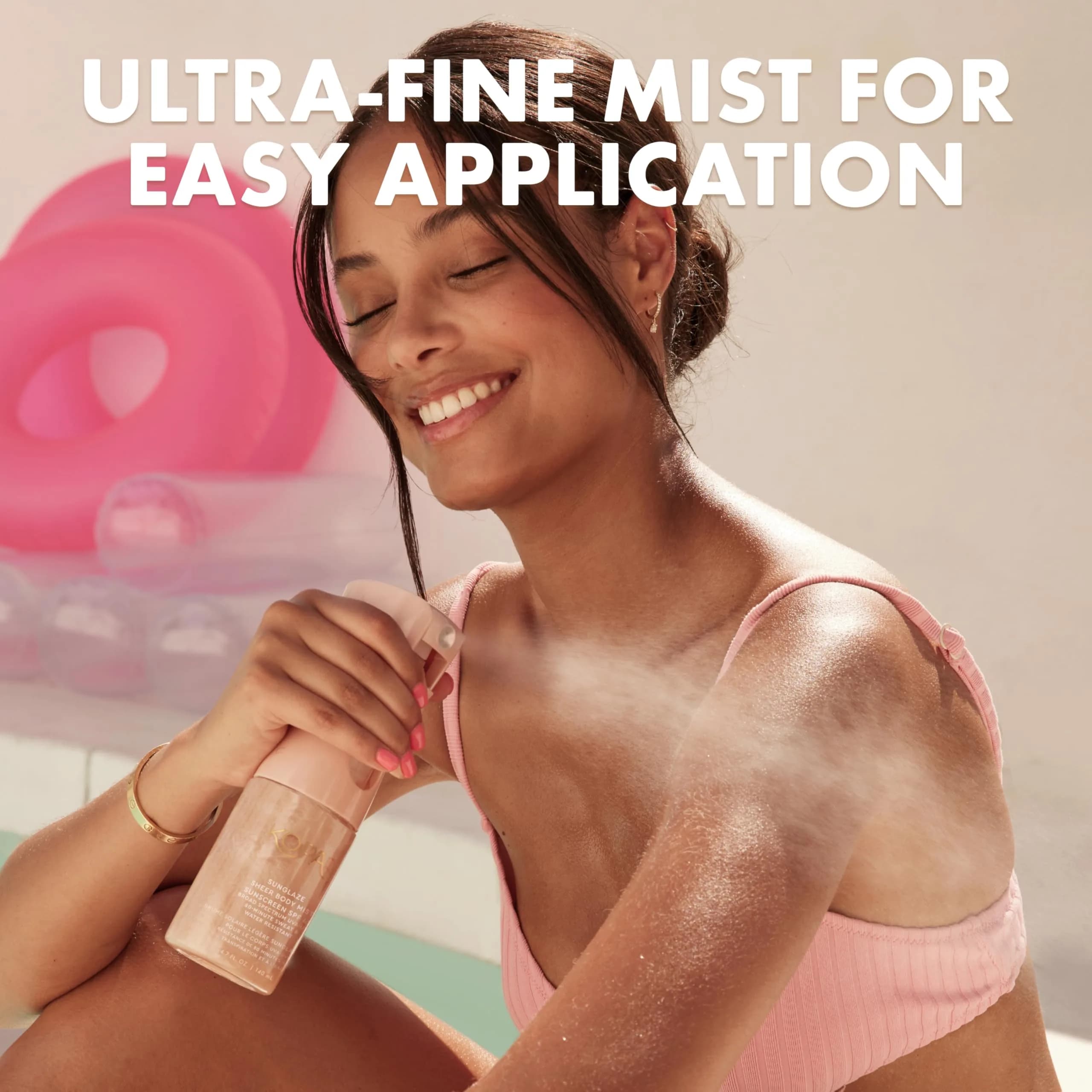 Kopari Rose Gold Sunglaze Sheer Body Mist Sunscreen SPF 42, 156 g (5.5 oz) | Broad Spectrum UVA/UVB Protection - view 4