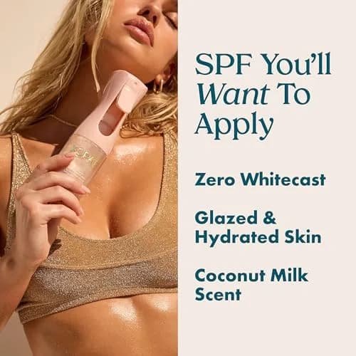 Kopari Rose Gold Sunglaze Sheer Body Mist Sunscreen SPF 42, 156 g (5.5 oz) | Broad Spectrum UVA/UVB Protection thumbnail 3